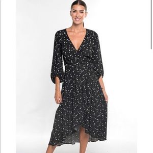 Love stitch midi wrap dress